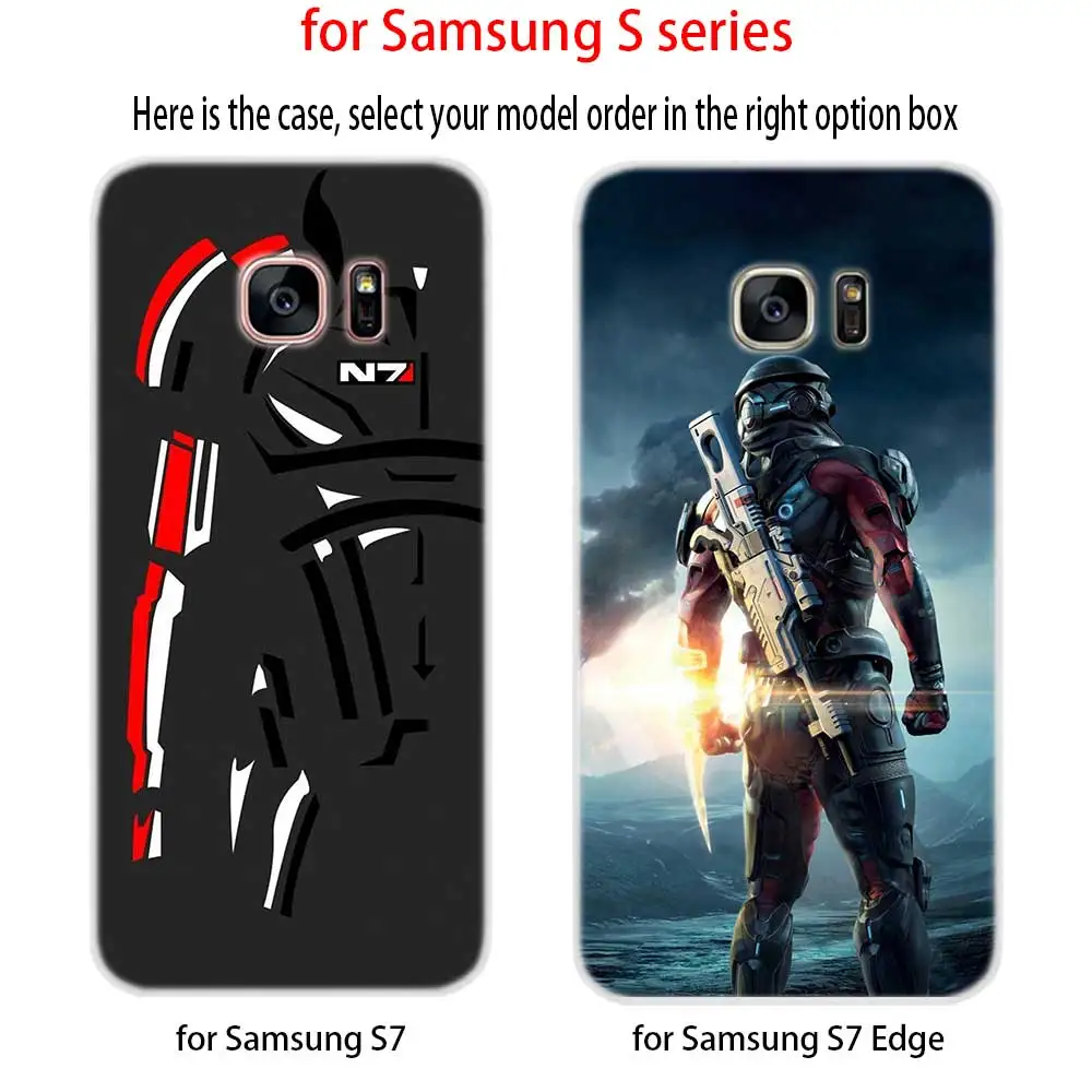 Мягкий силиконовый чехол для Samsung S30 S20 S11 S10 S9 S8 Plus lite 11e 10e Uitra S7Edge N7 Mass Effect|Бамперы| |