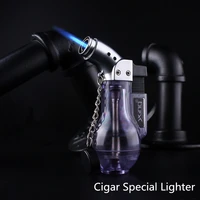 new compact butane jet lighter turbo torch lighter fire windproof spray gun lighter 1300 c no gas wine bottle gadgets for men