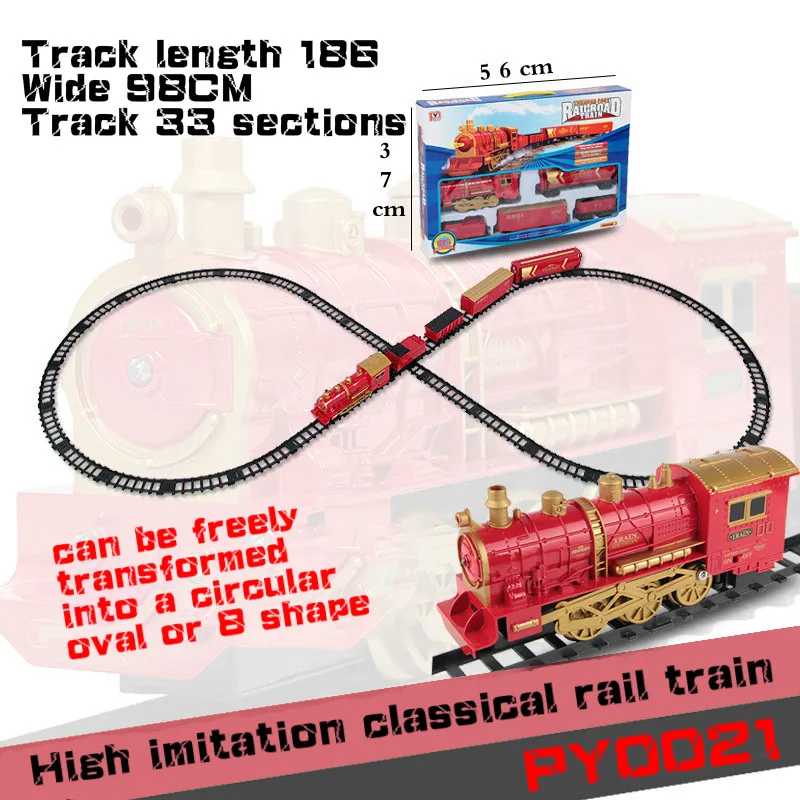 Ретро дым паровой поезд маленький Электрический Детский пазл сборка