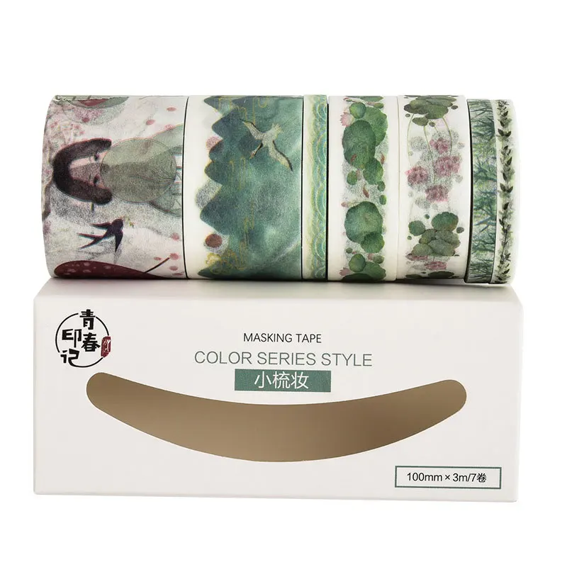 Китайская древняя девушка стиль Декоративные Канцелярские ленты DIY наклейки