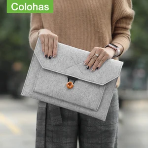 hot felt sleeve laptop bag 15 6 14 1 case for macbook air 13 pro 11 12 new 15 touch bar for xiaomi mi notebook 13 3 cover free global shipping