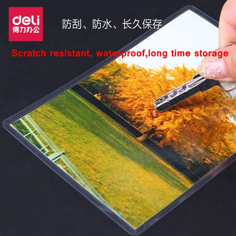 1 сумка 100 шт./лот термопленка для ламинирования Deli 3808 размер 3 дюйма (65x95 мм) 70