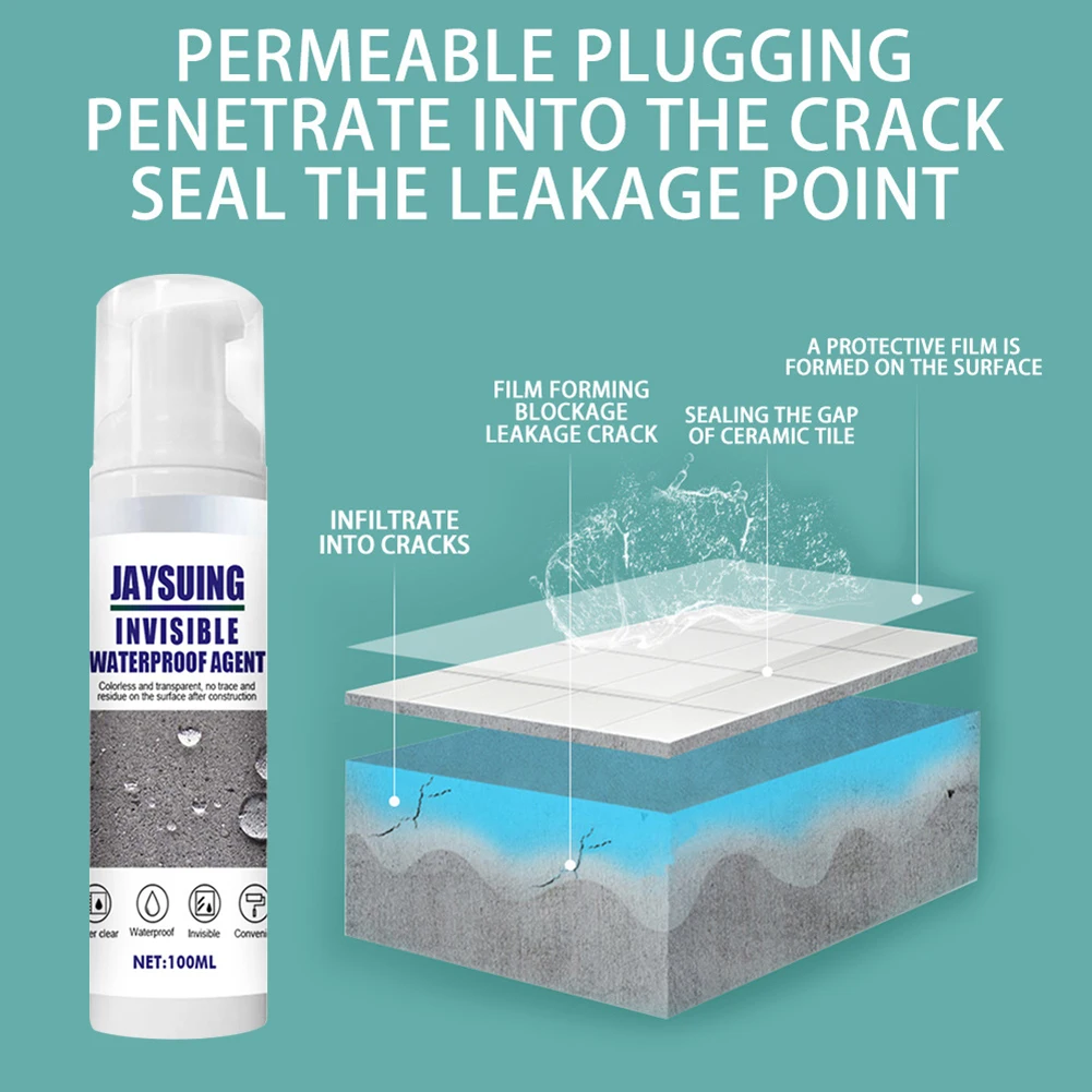 Герметик 30 мл/100 мл Mighty спрей пропускающий Невидимый водостойкий агент плитка для