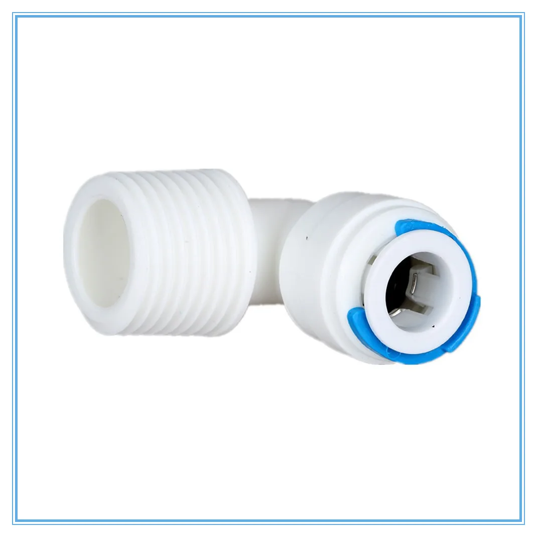 

6.5mm 9.5mm OD Hose to 1/8" 1/4" 3/8" 1/2" Male Elbow Quick RO Water Purifier Reverse Osmosis Aquarium System Connector Fitting