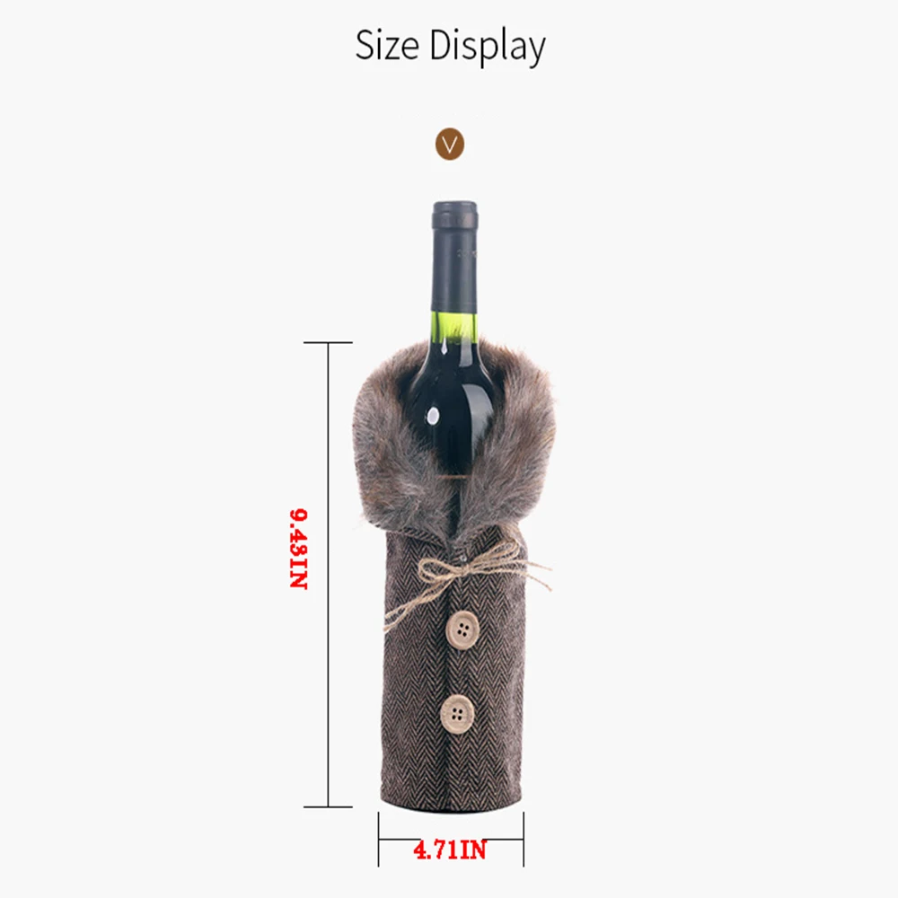 2 предмета Санта Клаус Крышка для бутылки вина рождественские украшения дома