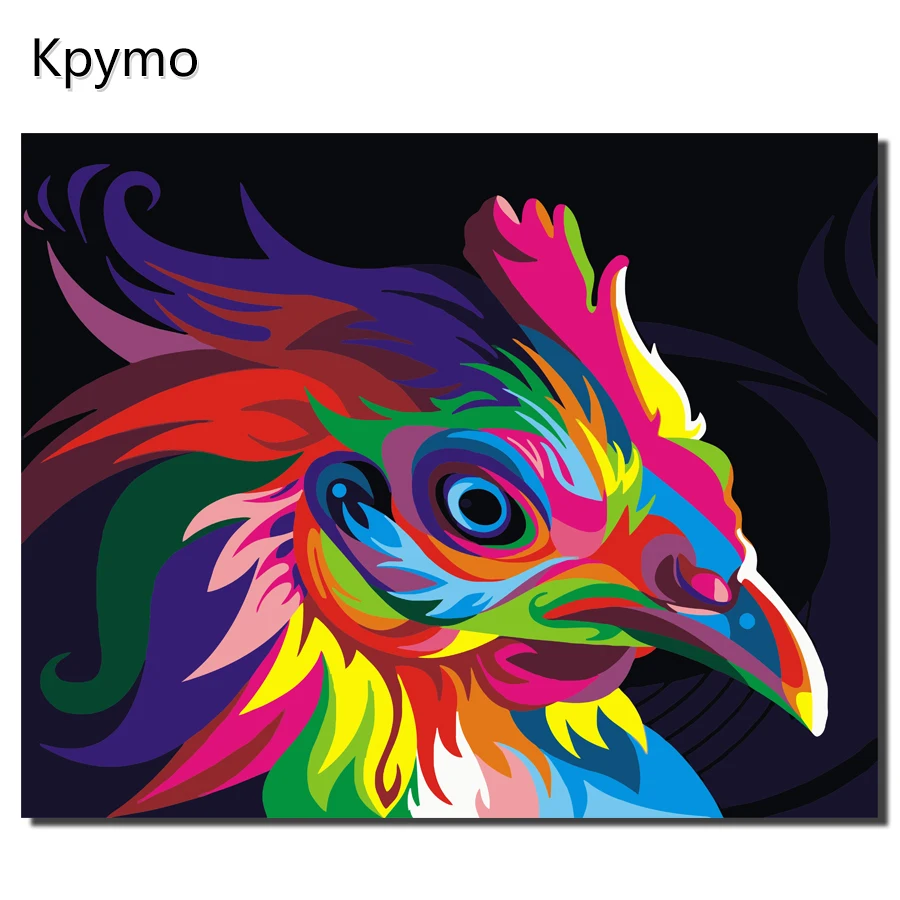 Kpymo животные DIY Набор для рисования по номерам Картина Краска на холсте раскраска
