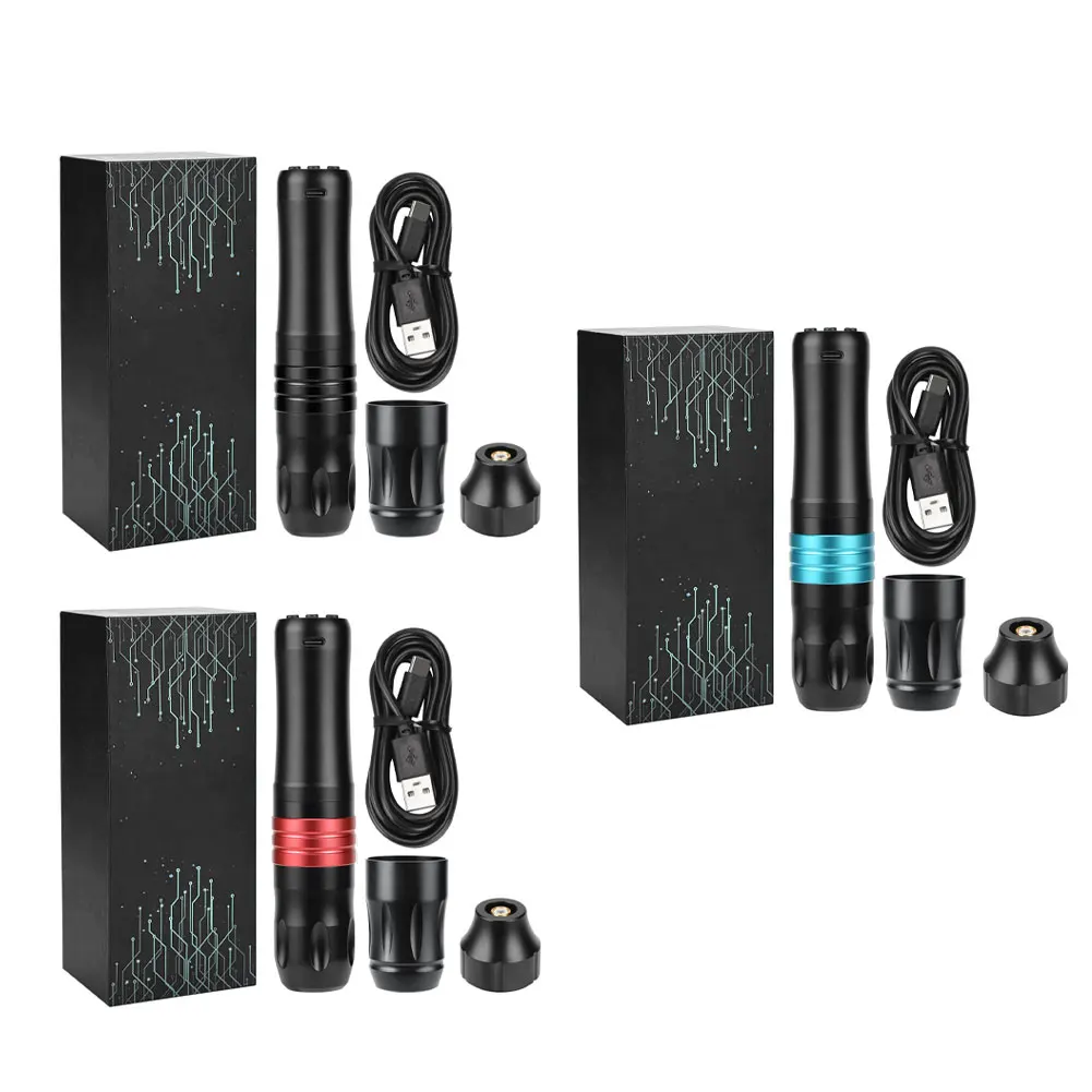 

Wireless Tattoo Pen Aluminum Alloy Adjustable Tattoo Pencil RCA Rotating Tattoo Machine With Double Handle Tattoo Accessoies