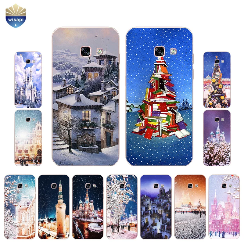 Чехол для телефона Galaxy A3 (2016) чехол Samsung 2015 2017 A300 A310 A320 ТПУ с рисунком снежного