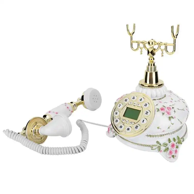 Домашний офис ретро циферблат винтажный античный телефон стационарный FSK/DTMF