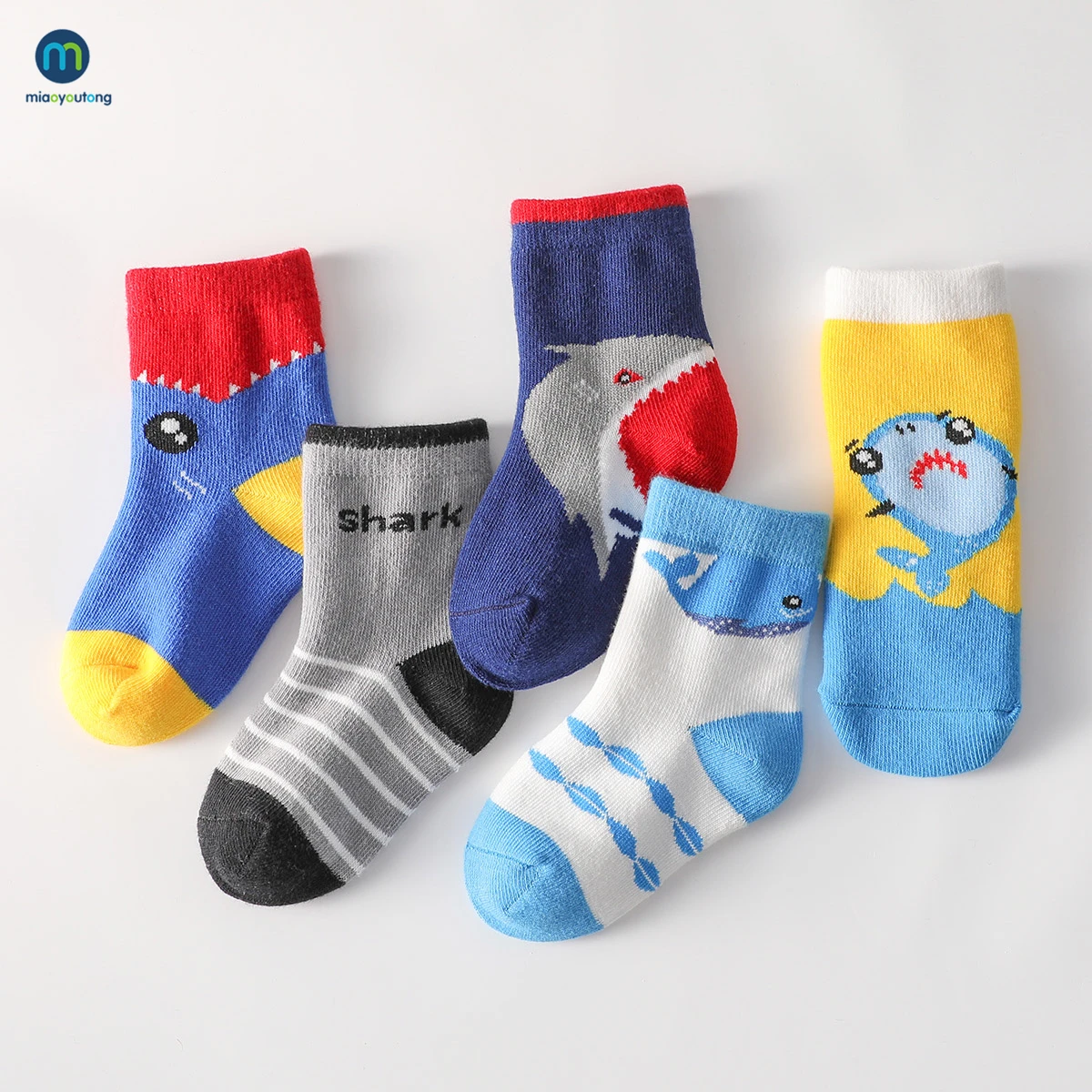 

5 Pairs/Lot Child Boys Socks for Toddler Kids Autumn Winter Cute Cartoon Animal Cotton Socks Children Trendy 1-12 Y Miaoyoutong