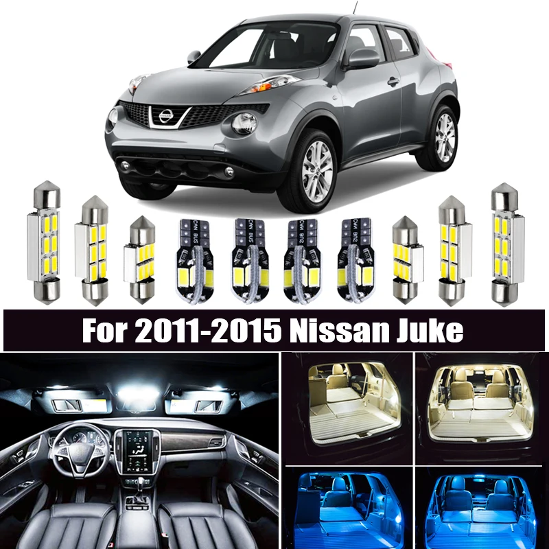 8 шт. светодиодные лампы для салона Nissan Juke 194 168 2011 2012|Сигнальная лампа| |