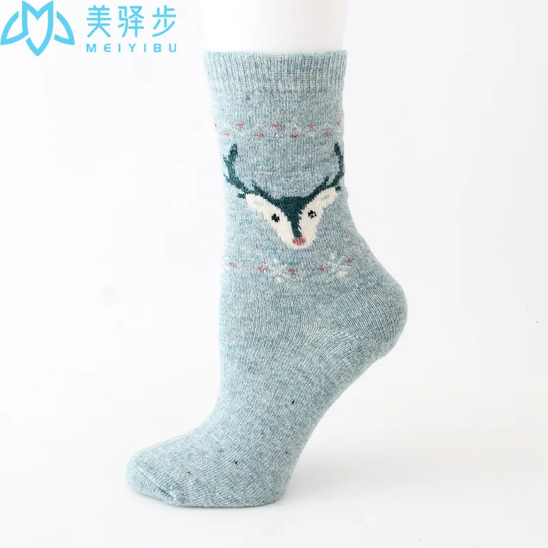 12 Pairs Per Set Socks Winter Thickened Wool Socks Animal Elk Female Wool Socks Wholesale