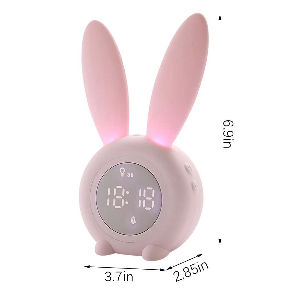 

Children'S Alarm Clock Child Rechargeable Cartoon Table Electronic Clock Decoration Digital Timer With Night Light Smart Bedroom