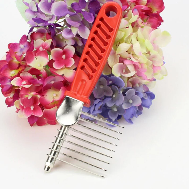 Уход за длинными волосами для домашних питомцев расческа из нержавеющей стали с