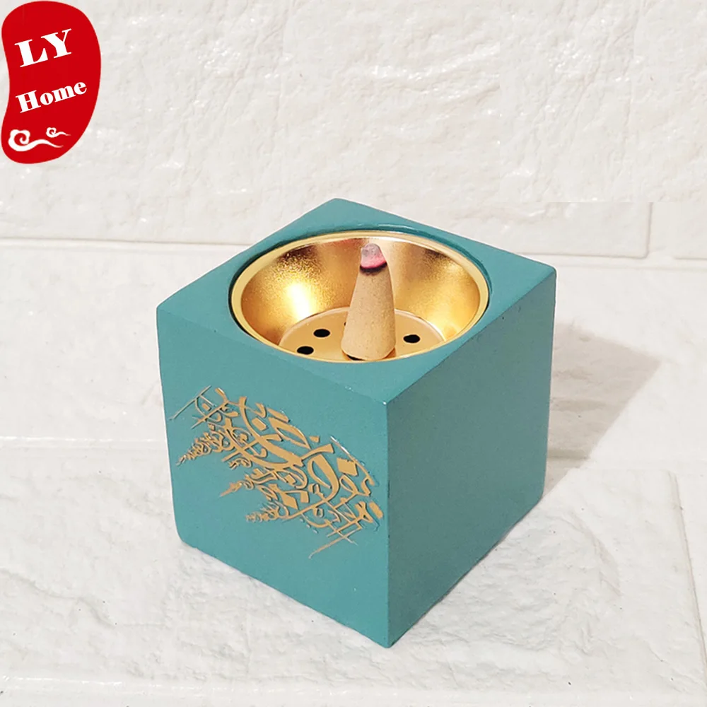 

Arabic Ceramic Burner Ramadan Gift Home Decoration Middle-east Style Muslim Party Gift Resin Incense Burner