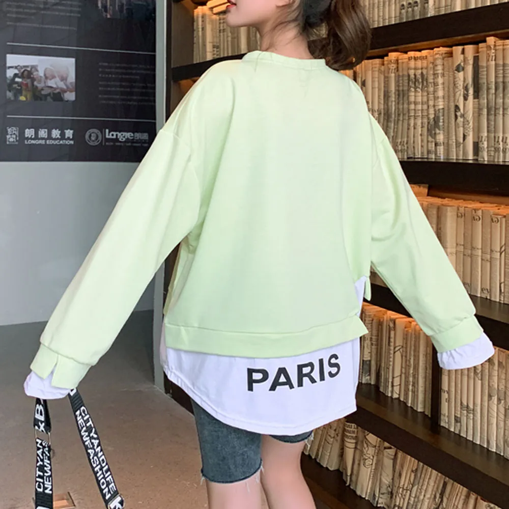 

Толстовка Женская флисовая в стиле Харадзюку, осень размера плюс