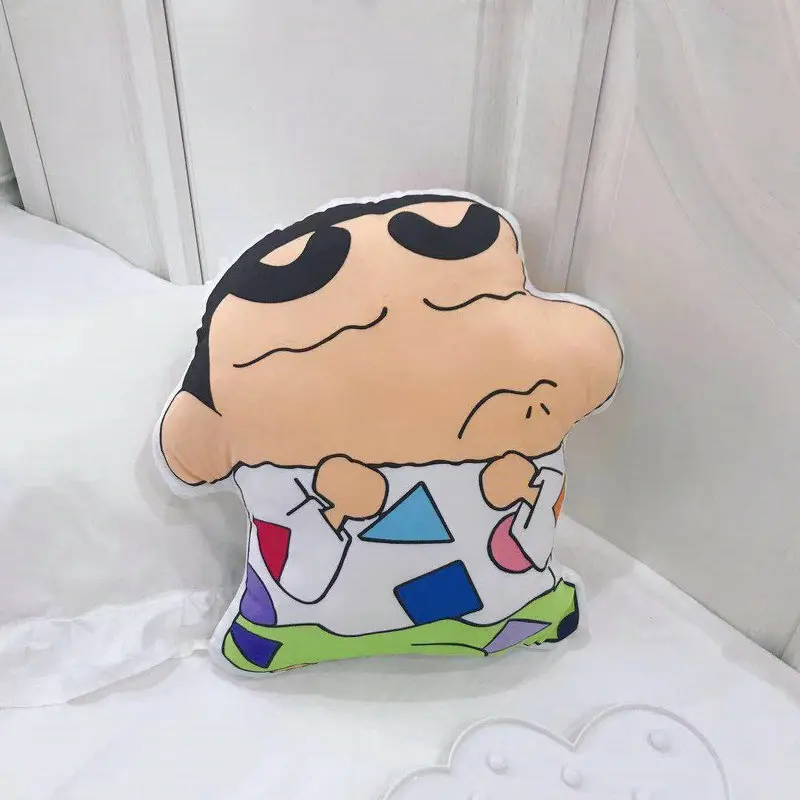 upset Забавная напечатанная Crayon Shin-Chan мягкая подушка креативная маленькая белая плюшевая подушка-собачка Диван Мягкая Подушка Декор кровать сон - Цвет: upset