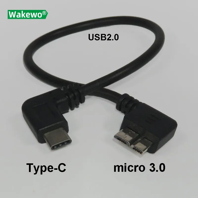 Кабель WAKEWO micro-USB 3 0/USB type-C короткий 30 см для телефона | Электроника
