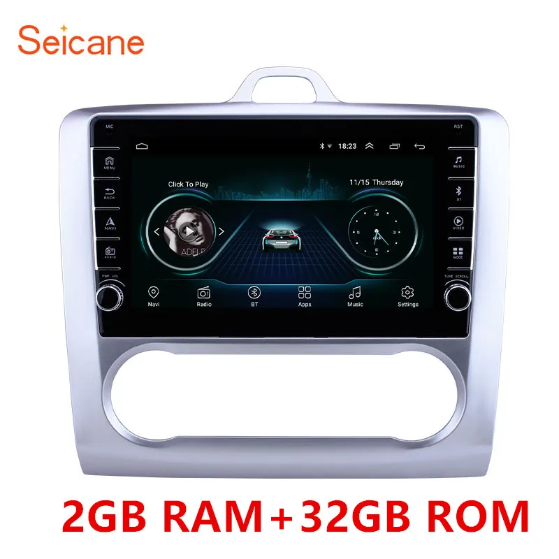 Seicane 9 дюймов Android 9,1 Автомобильная Bluetooth радио gps навигационная система для Ford Focus Exi AT 2004 2005-2011 поддержка DVR USB wifi