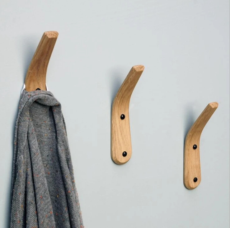 Деревянный крючок для полотенец пальто настенная вешалка одежды шляпы одинарный