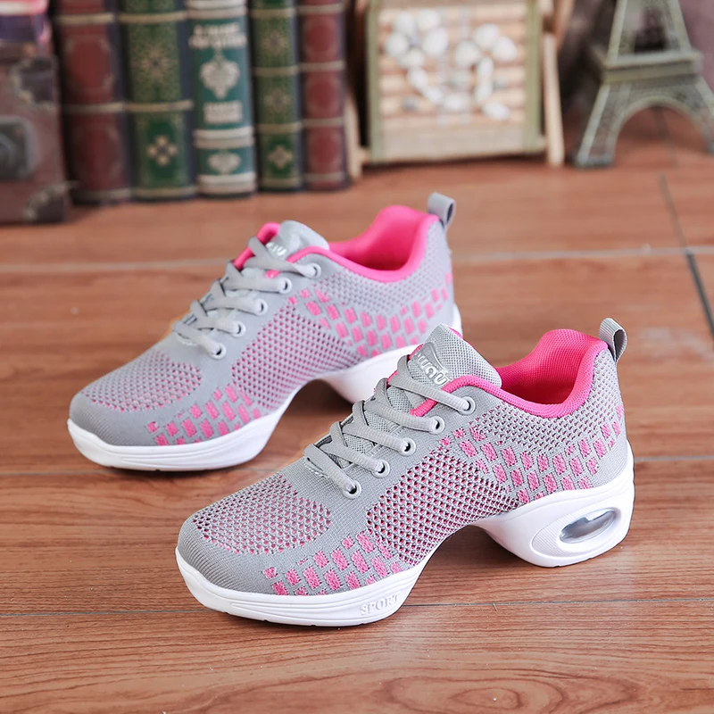 

Women Casual Shoes Fashion Women Sneakers Summer Breathable Mesh Air Cushion Walking Shoes Lace Up Flat Shoes Plus Size 35-40