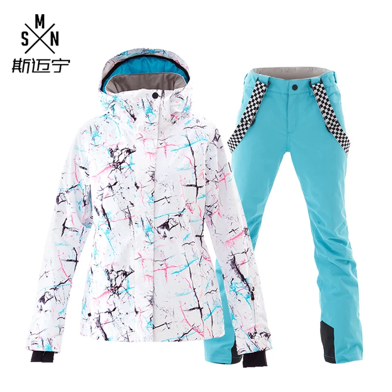women set 2 Женский зимний горнолыжный костюм. лыжный костюм женский,горнолыжный костюм женский, лыжные костюмы женские, зимний костюм женский куртка штаны. Одежда для сноуборда - Цвет: women set 2