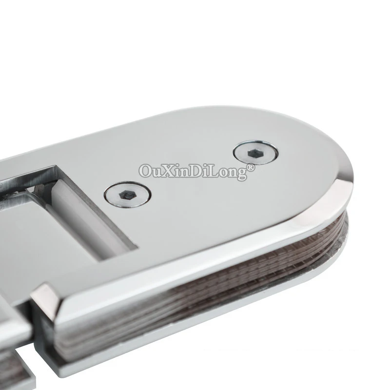 304 Stainless Steel Frameless Shower Glass Door Hinges 180 Degree to Fixed Clamps Holder Brackets Chrome Finished | Обустройство дома