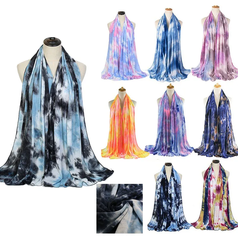 Шарф из модала с принтом Tie Dye
