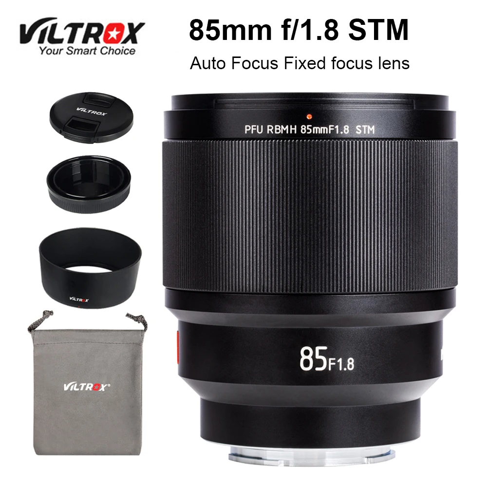 VILTROX 85 мм f1.8 STM Автофокус Объектив с фиксированным фокусом F1.8 полноразмерный