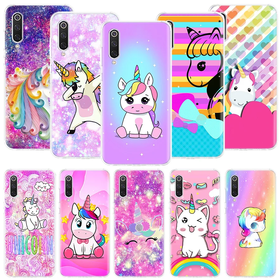 

Lovely Cartoon Unicorn Phone Case For Xiaomi Redmi 9 9T 9C 10 Prime 10X 10C 8 7 6 10A 9A 8A 7A 6A S2 K40 Pro K30 K20 Coque Patte