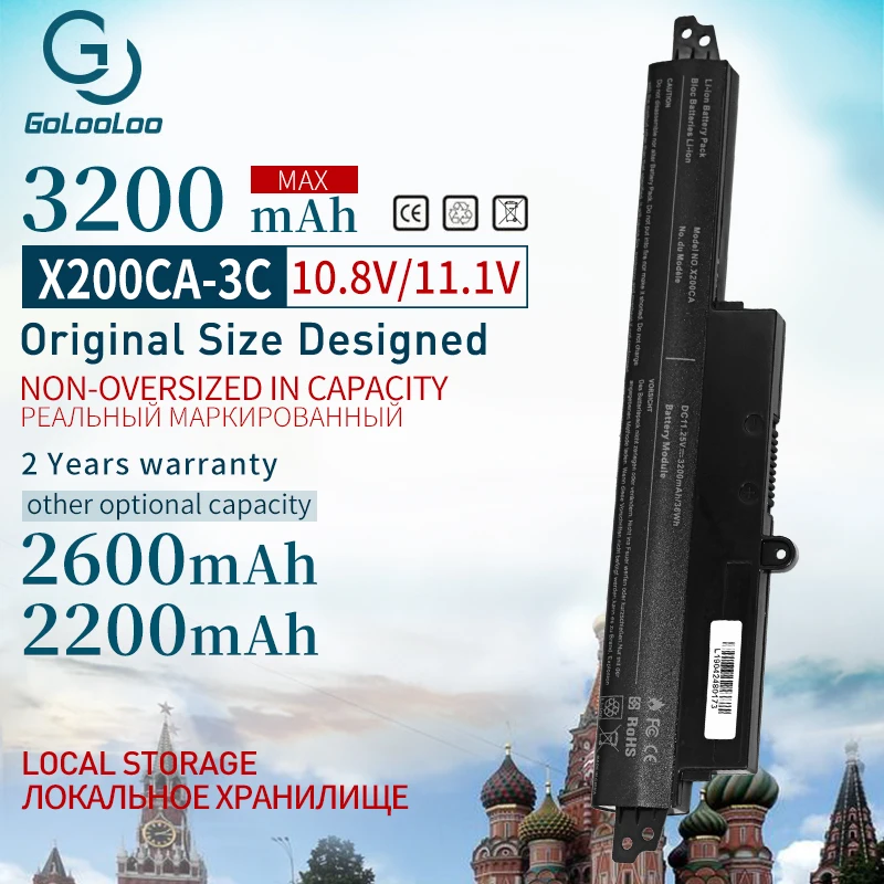 Golooloo 11 1 V Аккумулятор для ноутбука ASUS X200CA X200MA X200M X200LA A31LMH2 A31N1302 A31LM9H VivoBook R202CA X200MA|laptop