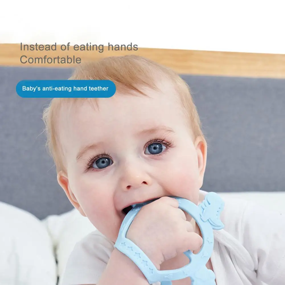 

Teether Toy Smooth Edge Cartoon Shape Food Grade Material Toddler Silicone Teething Toy for Infant