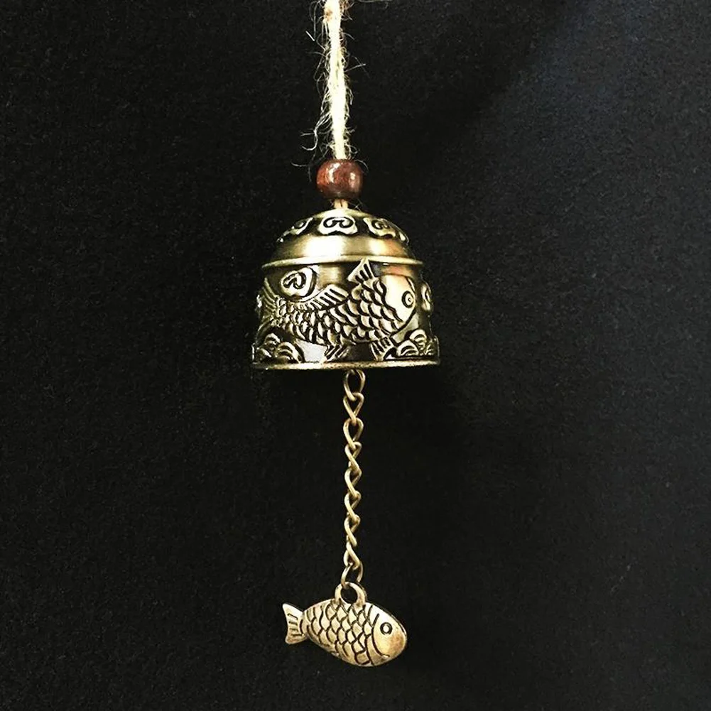 

Retro Buddha Statue Pattern Bell Blessing Feng Shui Wind Chime for Good Luck Fortune Home Car Crafts Hanging Decoration