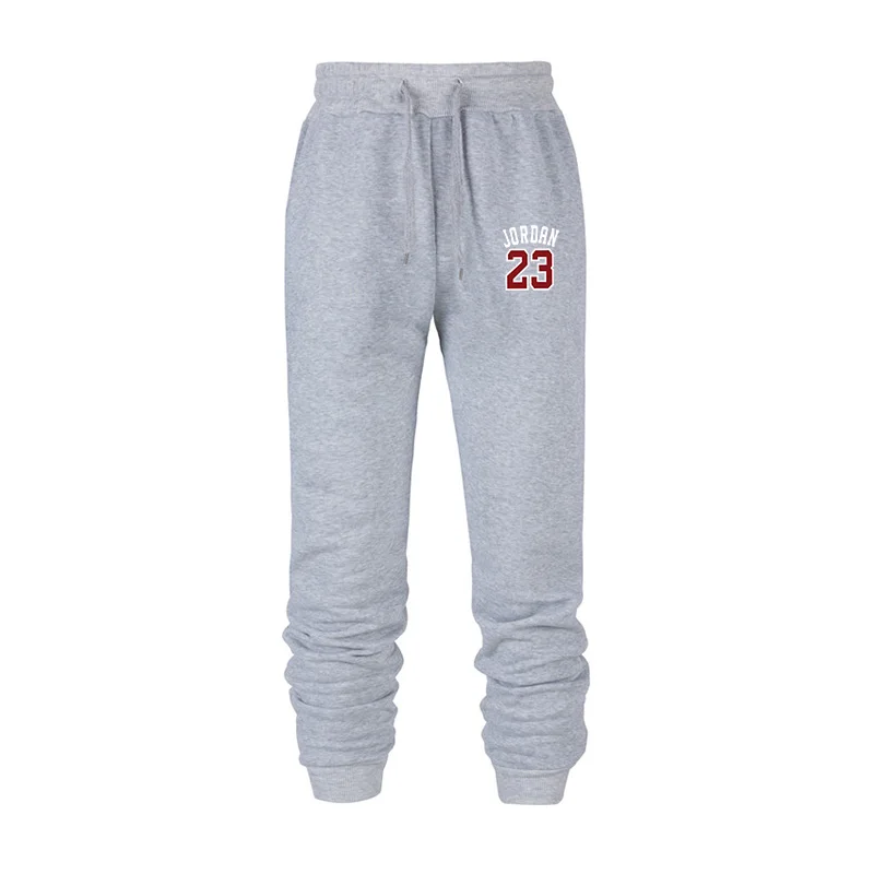 Новые модные флисовые мужские брюки с принтом, новая мода Jordan 23, штаны для бега, мужские повседневные спортивные штаны для бодибилдинга, фитнеса - Цвет: Оранжевый