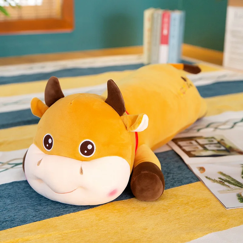 Новый креативный талисман 2020 плюшевая игрушка версия лжи Коровья кукла большая