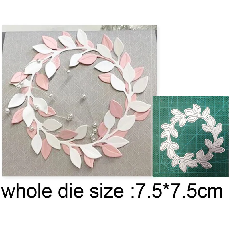 Новинка 2021 металлические Вырубные штампы Рождественский венок гирлянда