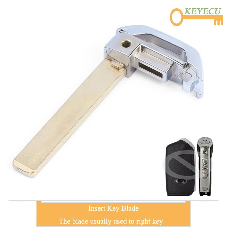 KEYECU умный Автомобильный ключ неразрезанная вставка аварийное лезвие для Kia Stinger