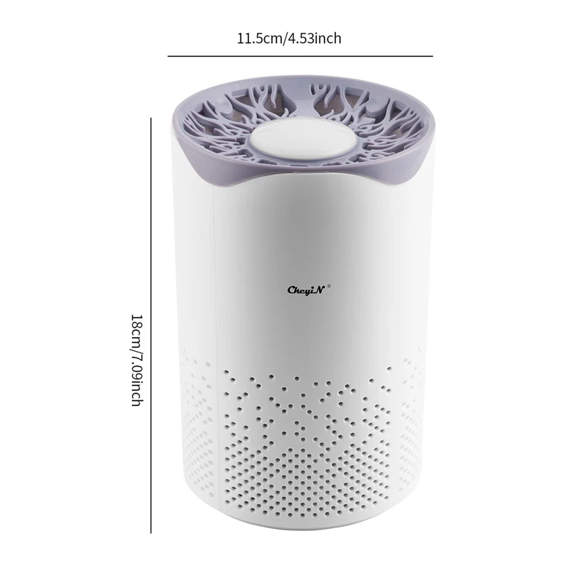

USB UV Light Air Purifier Ultraviolet Ray Air Cleaner Odor Bacteria Eliminator Home Air Filtration Purification Allergen Remover