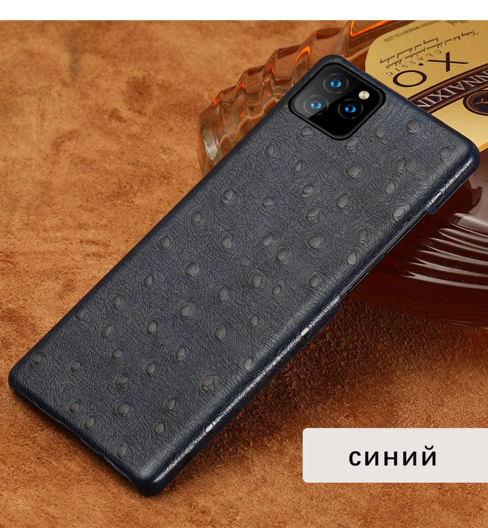 Жесткий чехол LANGSIDI из натуральной кожи для iphone 11 pro max 6,5 Страусиная задняя крышка для iphone 11 чехол xr xs max 7 8