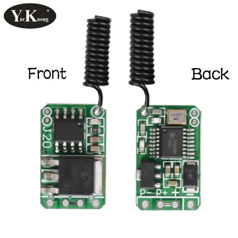 Мини пульт дистанционного управления RF печатная плата 1527 433 92 МГц питание вкл