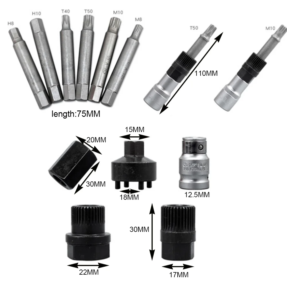 13 шт. ременный шкив двигателя генератора свободного хода инструмент для удаления