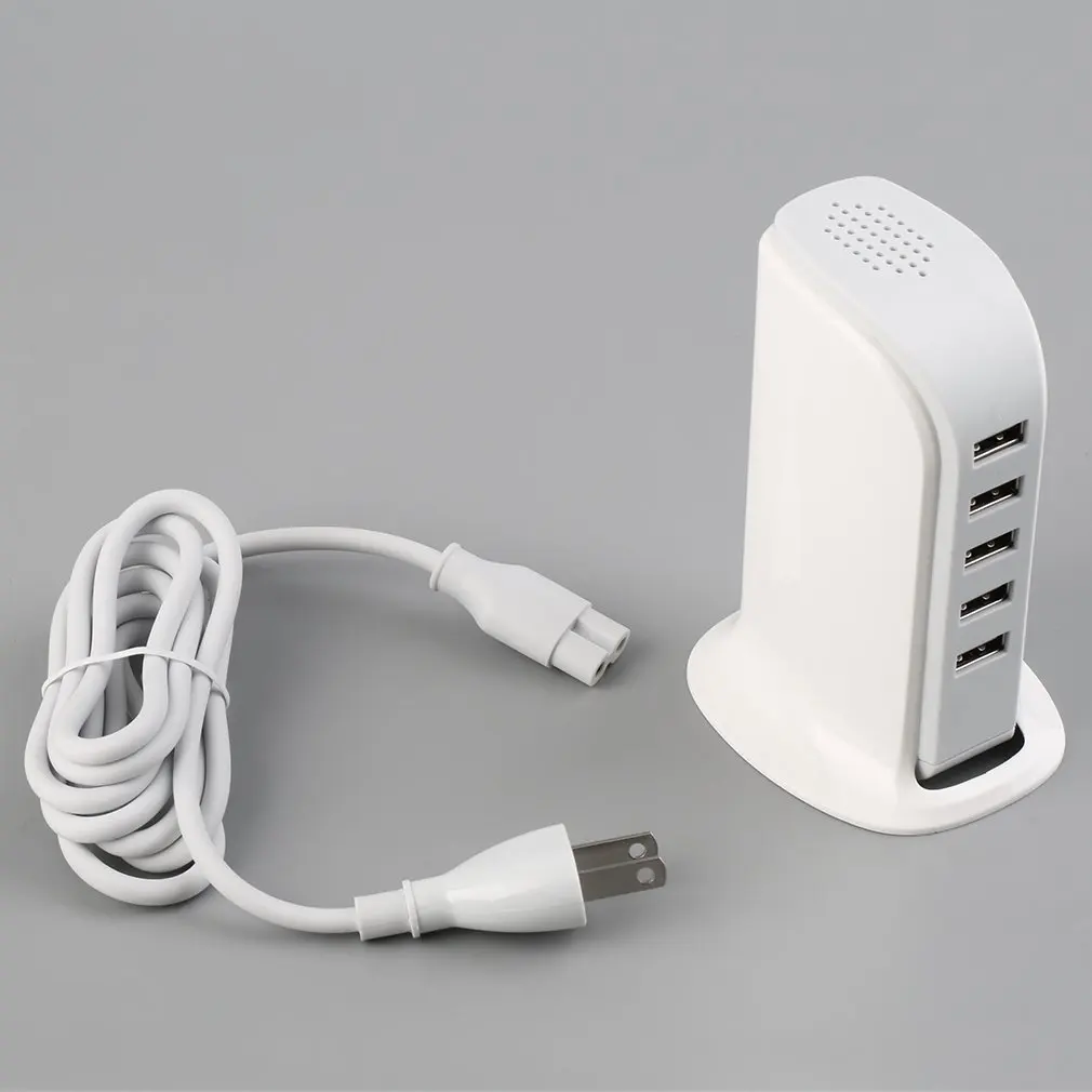 Вертикальный адаптер питания с 5 портами USB 2 0 и зарядным портом s 5V/6A 30 Вт|Вилки