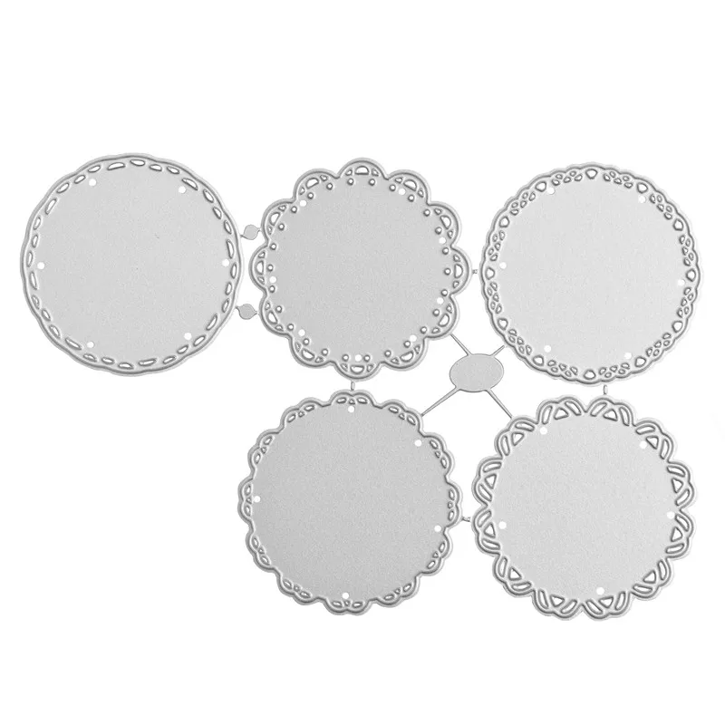 

InLoveArts Flower Dies Round Frame Metal Cutting Dies DIY Scrapbooking Decorative Embossing Handcraft Die Cutting Template