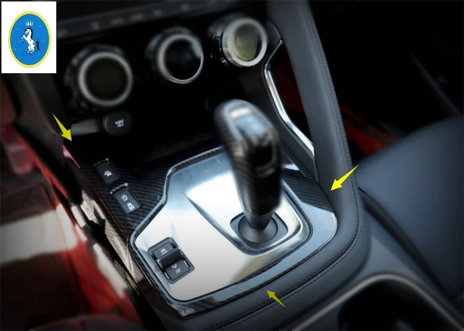 Yimaautotrim авто аксессуар центр управления шестерней панель переключения передач декоративная накладка ABS подходит для Jaguar E-pace E pace