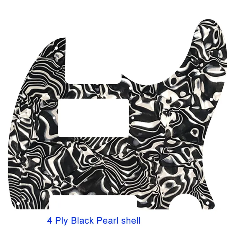 black pearl shell Запчасти для гитары Pleroo-для стандарта США 8 винтовых отверстий Tele Telecaster с PAF Humbucker Guitar Pickguard Scartch Plate - Цвет: black pearl shell
