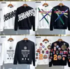 Лидер продаж, новинка 2021, Классическая осенне-зимняя Толстовка Dsquared2 для мужчин и женщин, повседневная черная толстовка унисекс с принтом ds378