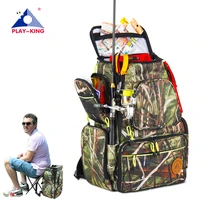 playking camping hiking travel backpack women waterproof outdoor hunting fishing backpack folding chair men sport bag
