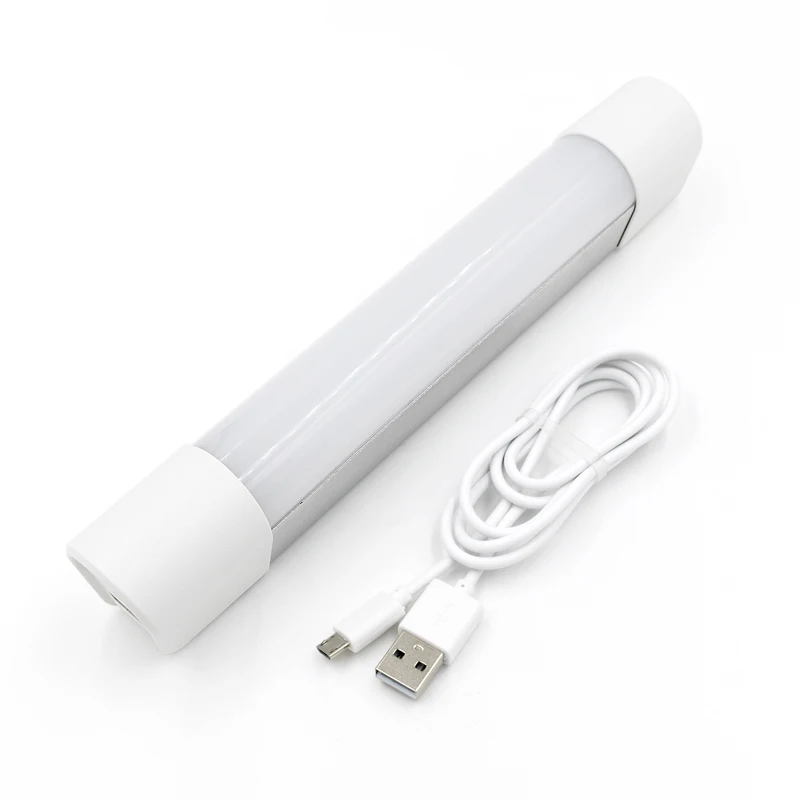 Портативный USB Перезаряжаемый светодиодный фонарик для внешнего аккумулятора для селфи 2x18650 Аккумулятор для зарядки мобильных телефонов с магнитом - Цвет: For Android cable