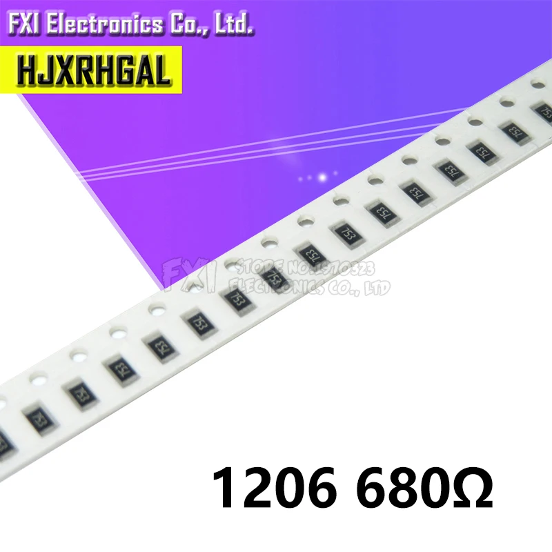 100 шт. 1206 SMD резистор 680 Ом проволочного чипа 0 25 W 1/4W 680R 681 новый оригинальный |
