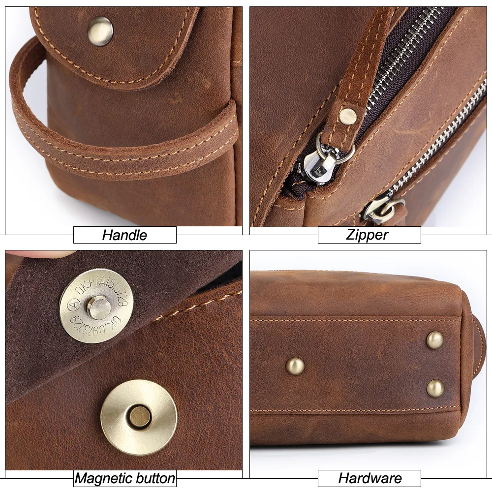 MISFITS 2020 Мужская мода ретро 100% натуральная кожа досуг дорожная сумка Большая